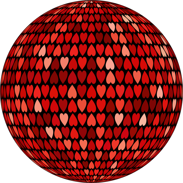 Prismatic Alternating Hearts Sphere 5
