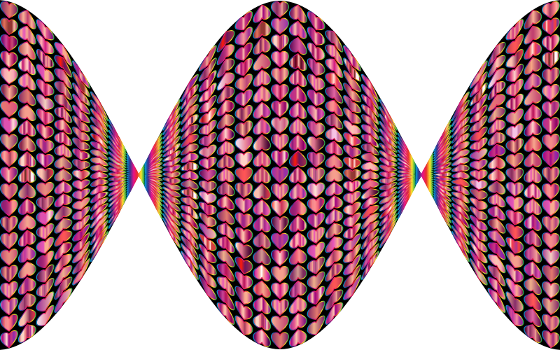 Prismatic Alternating Hearts Pattern Twist