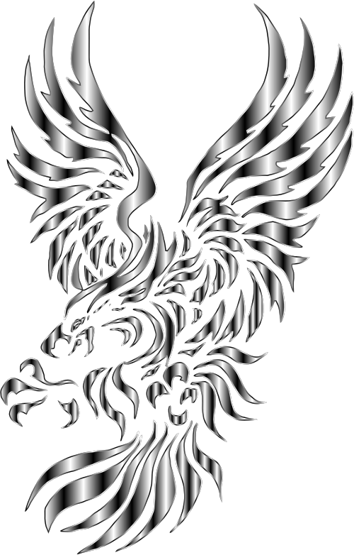 Chromatic Tribal Eagle 2 8 No Background - Openclipart