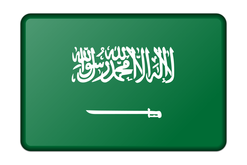 Saudi Arabia flag (bevelled)