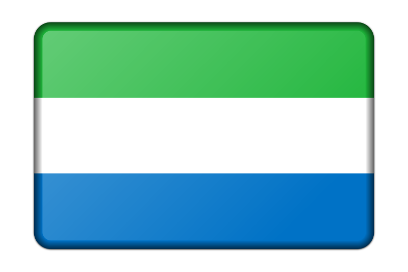 Sierra Leone flag (bevelled)