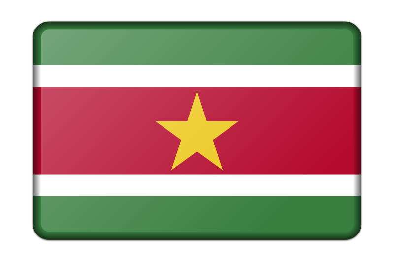 Suriname flag (bevelled)