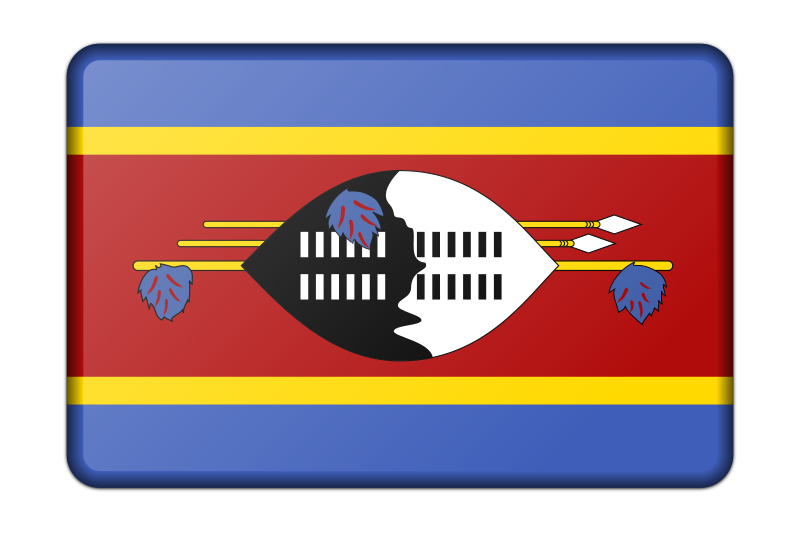 Swaziland flag (bevelled)