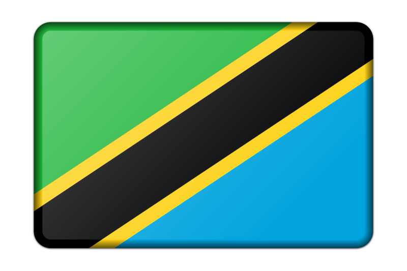 Tanzania flag (bevelled)