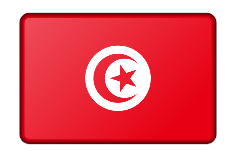 Tunisia flag (bevelled)