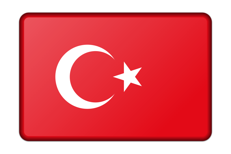 Turkey flag (bevelled)