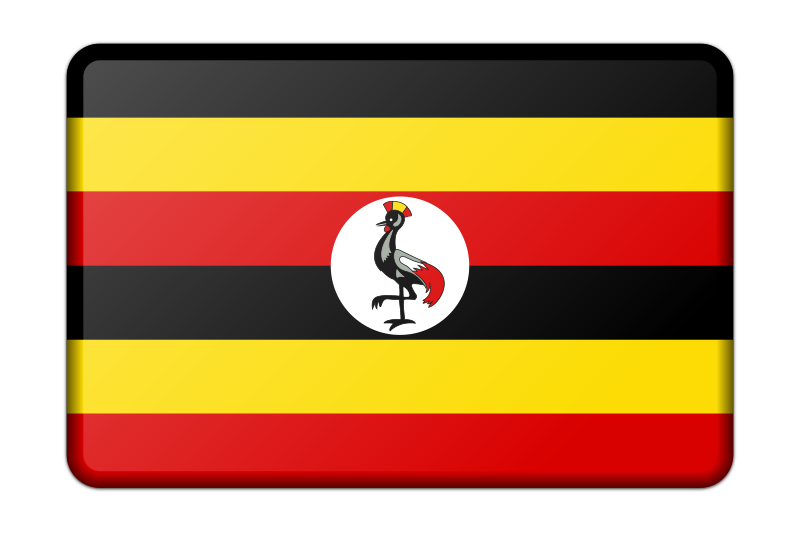 Uganda flag (bevelled)