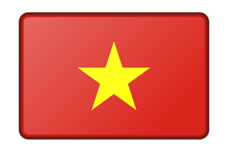Vietnam flag (bevelled)