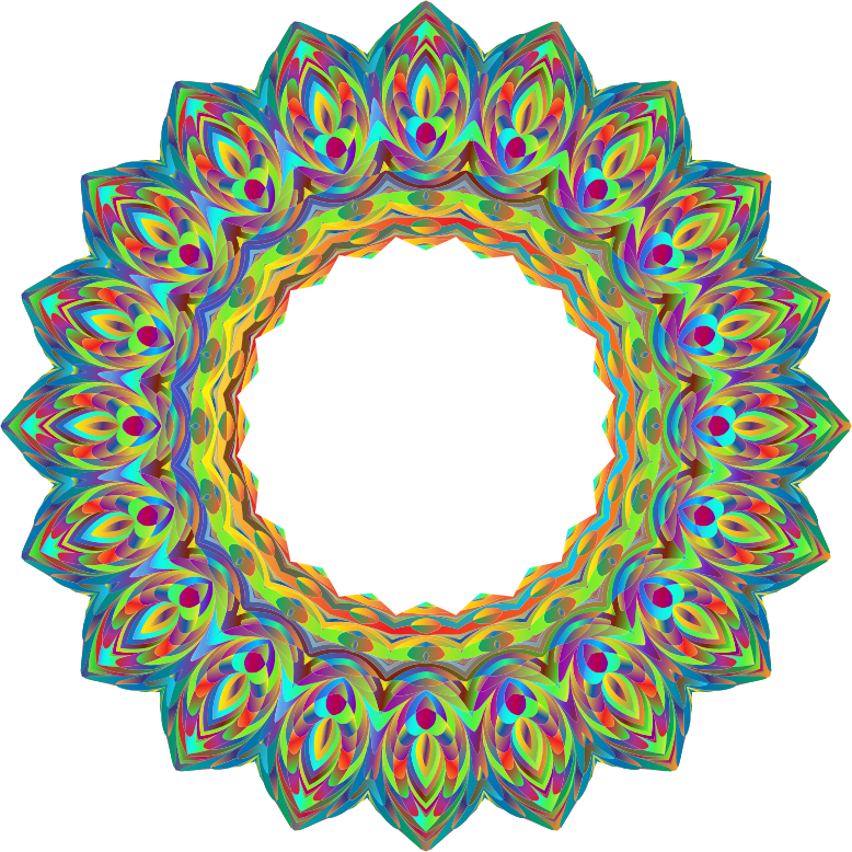 Prismatic Hypnotic Mandala 4 - Openclipart