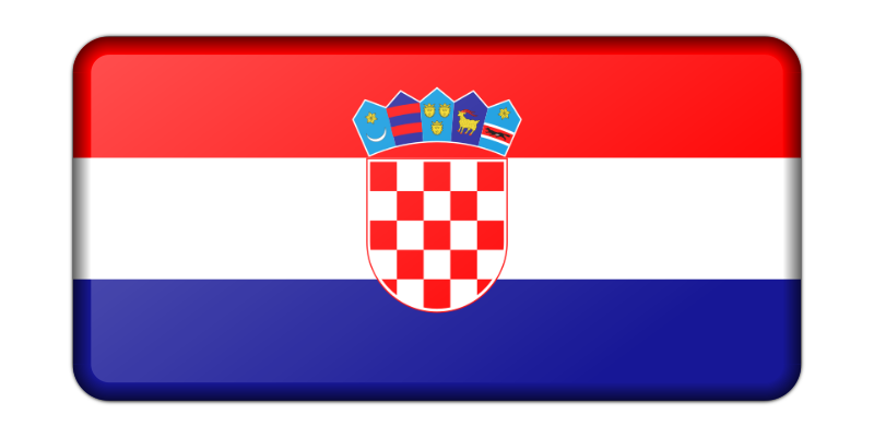 Flag of Croatia (bevelled)