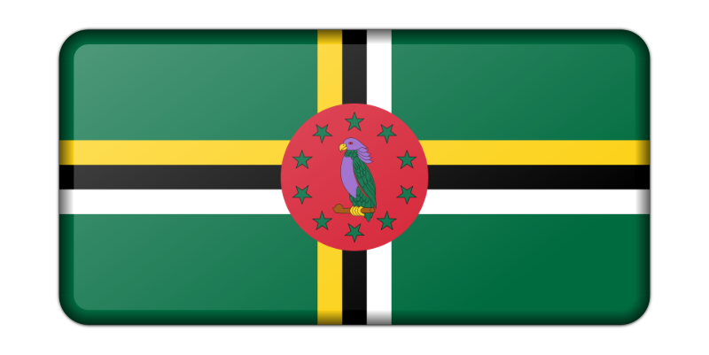 Flag of Dominica (bevelled)