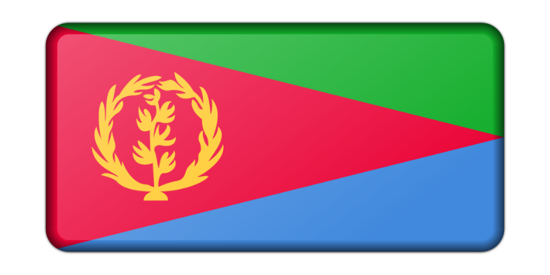 Flag of Eritrea (bevelled)