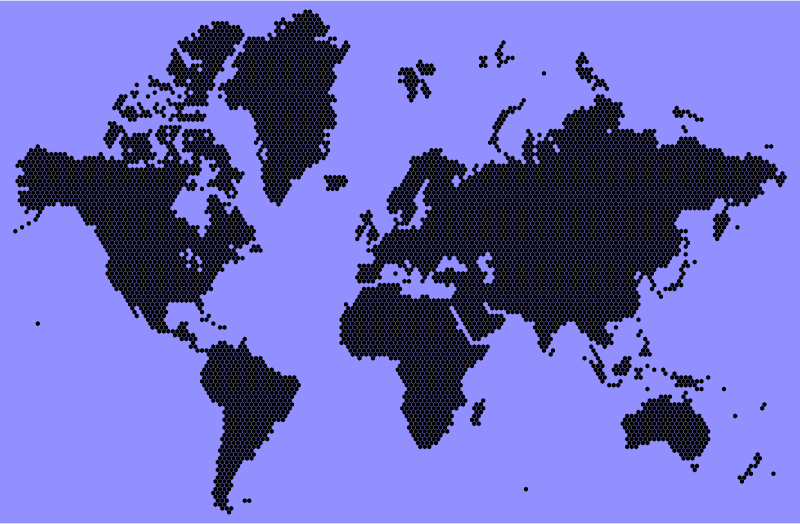 Hexagonal World Map