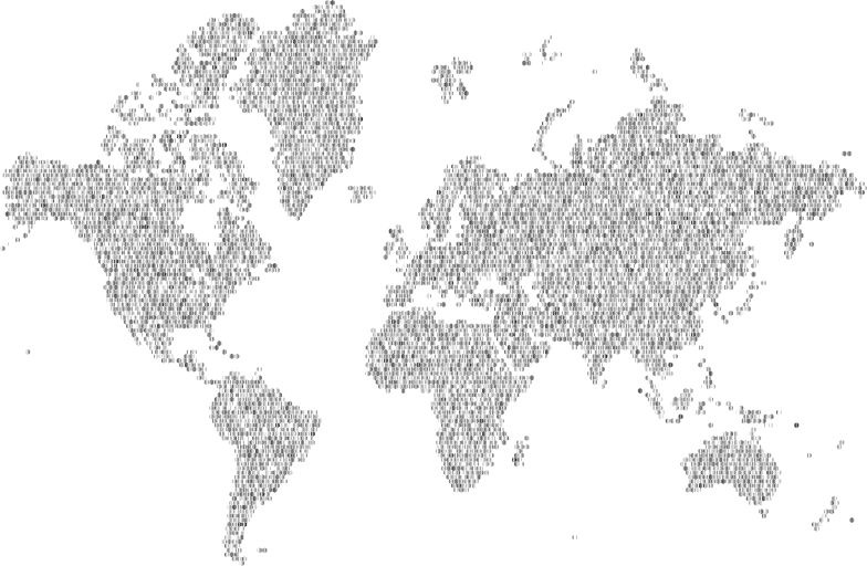 Prismatic Hexagonal World Map 5 No Background