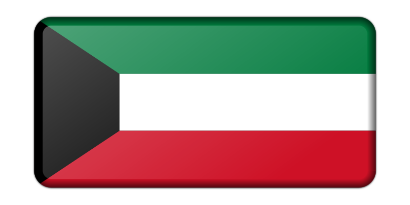 Kuwait flag (bevelled)