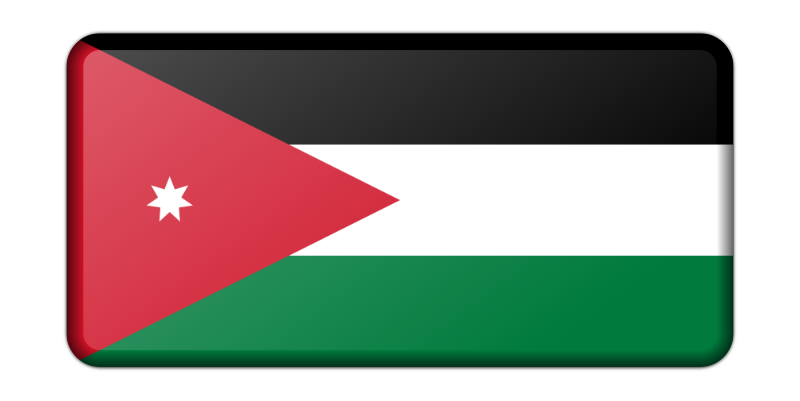 Jordan flag (bevelled)