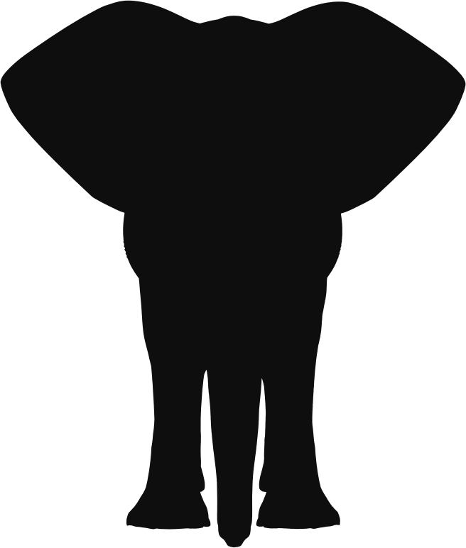 cute elephant silhouette clip art