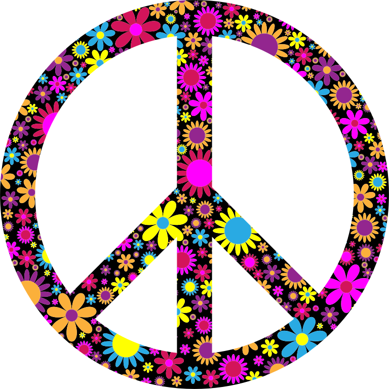 Floral Peace Sign