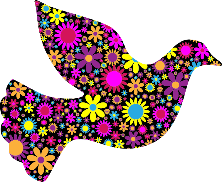 Floral Peace Dove 2