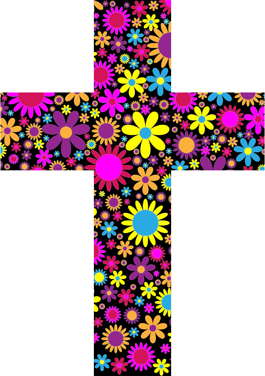 Floral Cross 2 - Openclipart