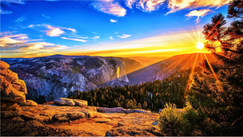 Mountain Sunrise Openclipart
