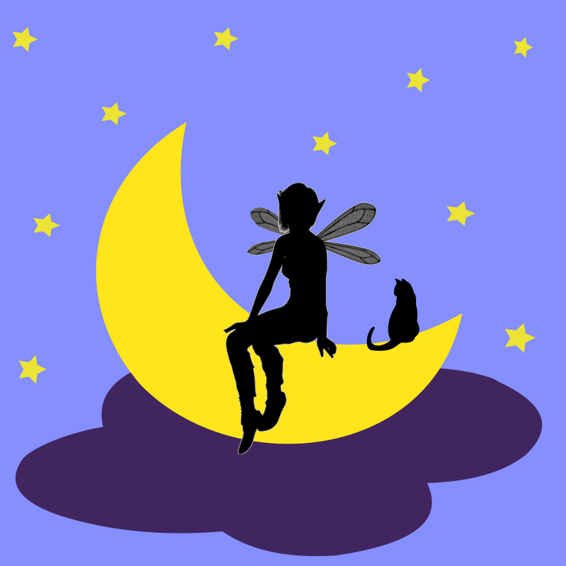 fairy on the moon