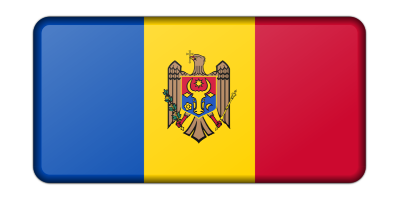 Moldova flag (bevelled)