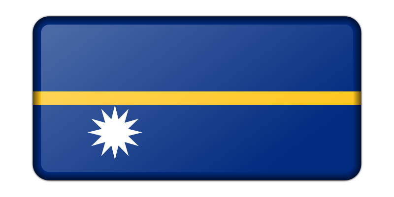 Nauru flag (bevelled)