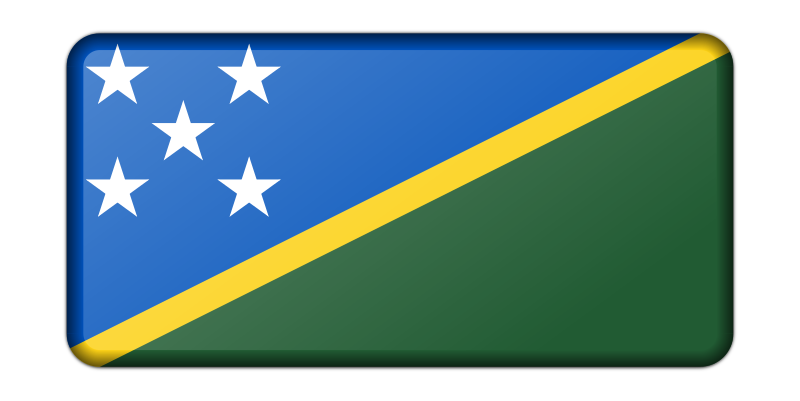 Solomon Islands flag (bevelled)