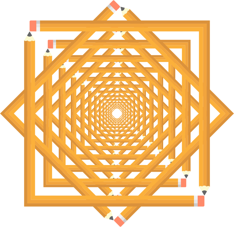 Pencil Frame 3 Interlocked Vortex