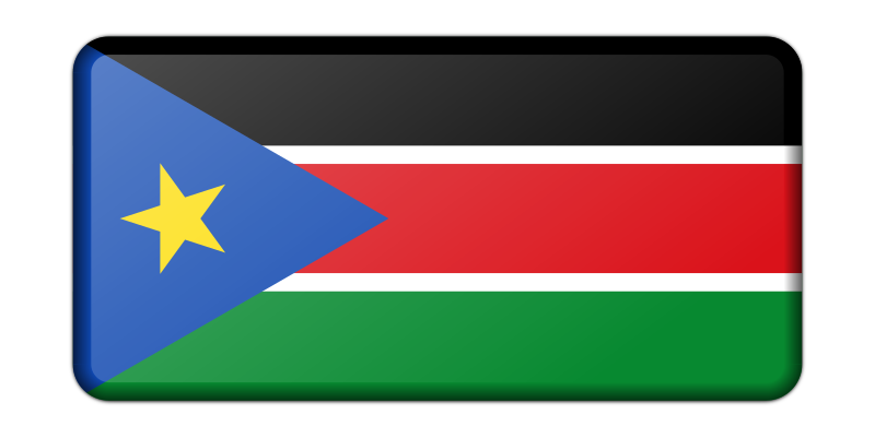 Flag of South Sudan (bevelled)