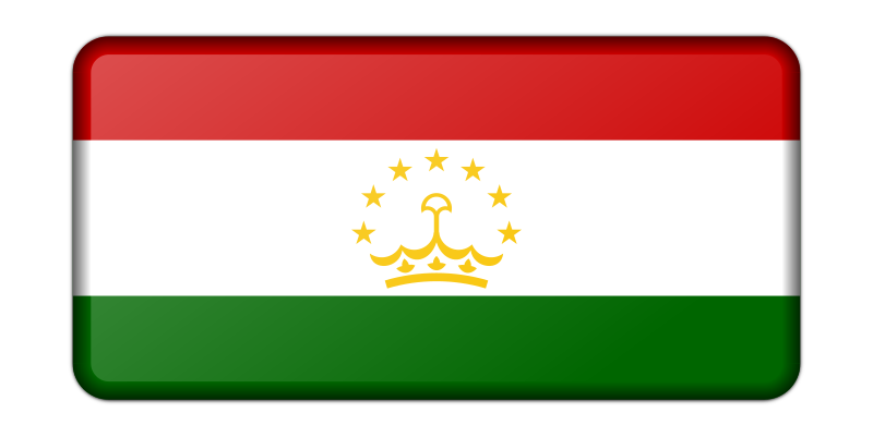 Flag of Tajikistan (bevelled)