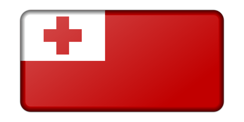 Flag of Tonga (bevelled)