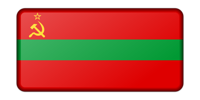 Flag of Transnistria (bevelled)