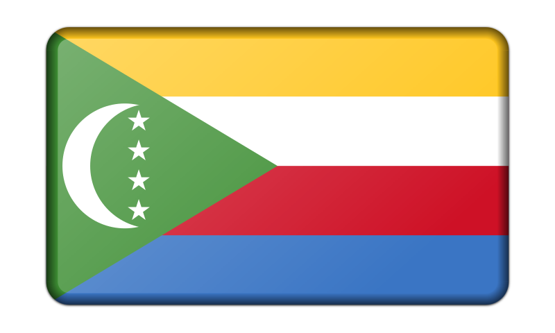 Flag of Comoros (bevelled)