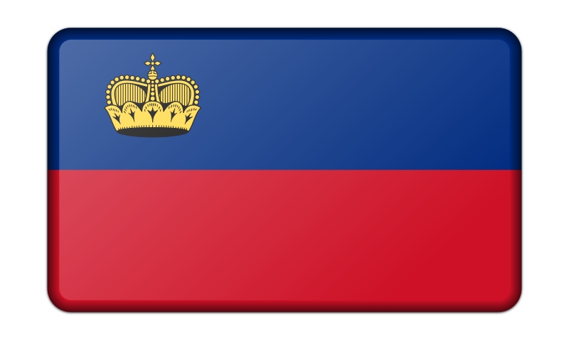 Flag of Liechtenstein (bevelled)