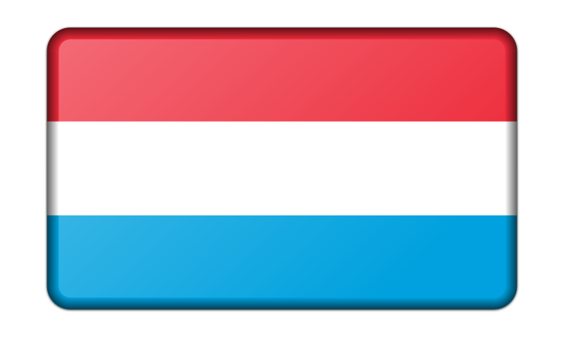 Flag of Luxembourg (bevelled)