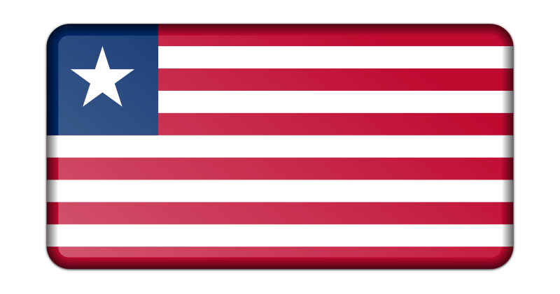 Flag of Liberia (bevelled)