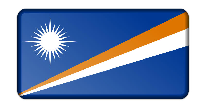 Flag of Marshall Islands (bevelled)