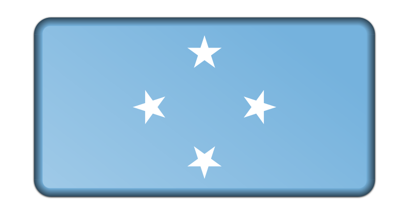 Flag of Micronesia (bevelled)