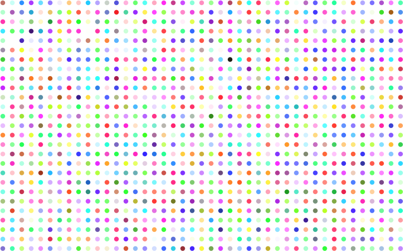 Prismatic Polka Dots No Background