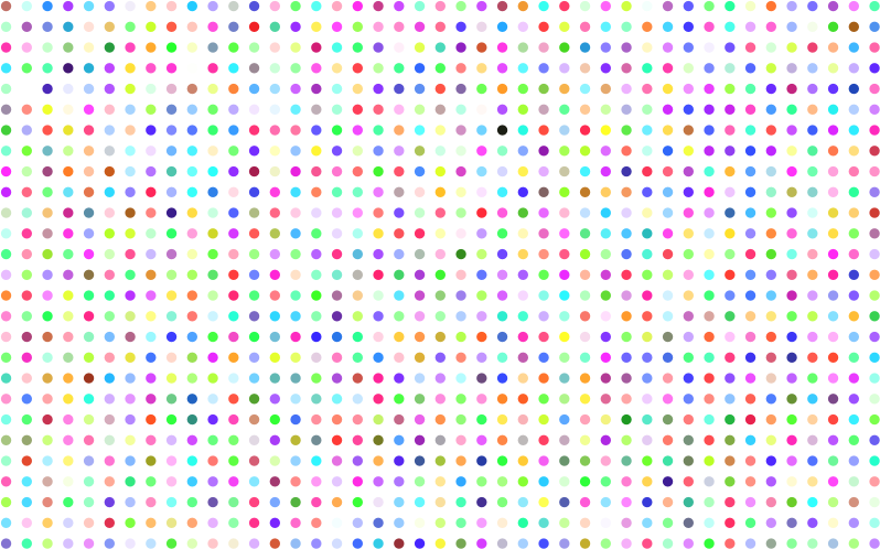 Prismatic Polka Dots No Background - Openclipart