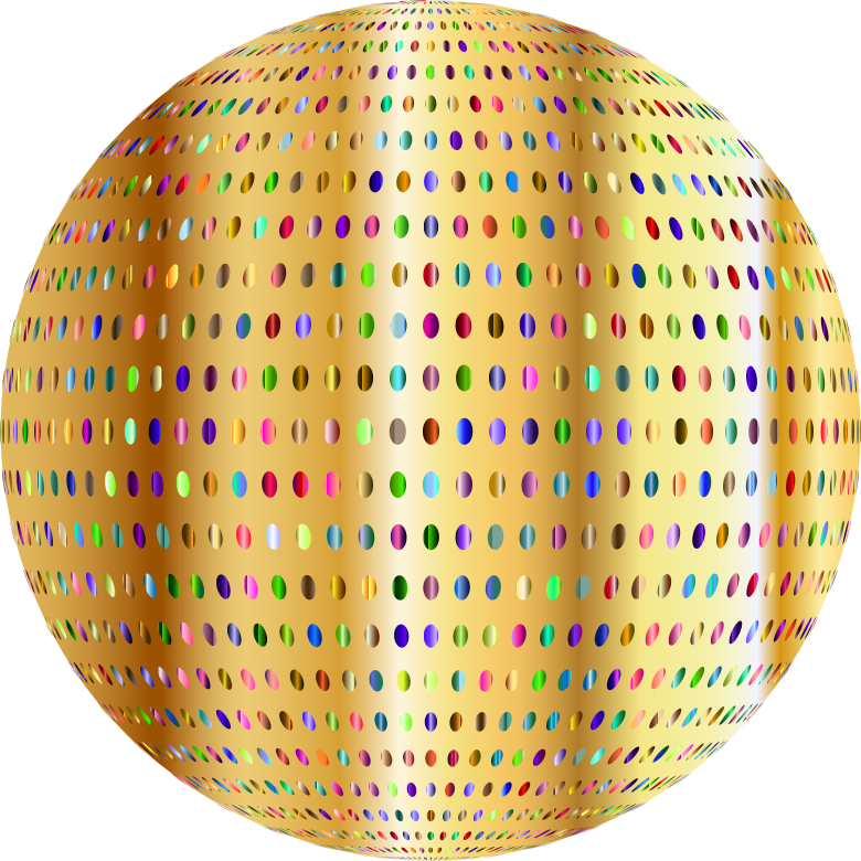 Gold Polka Dots Sphere