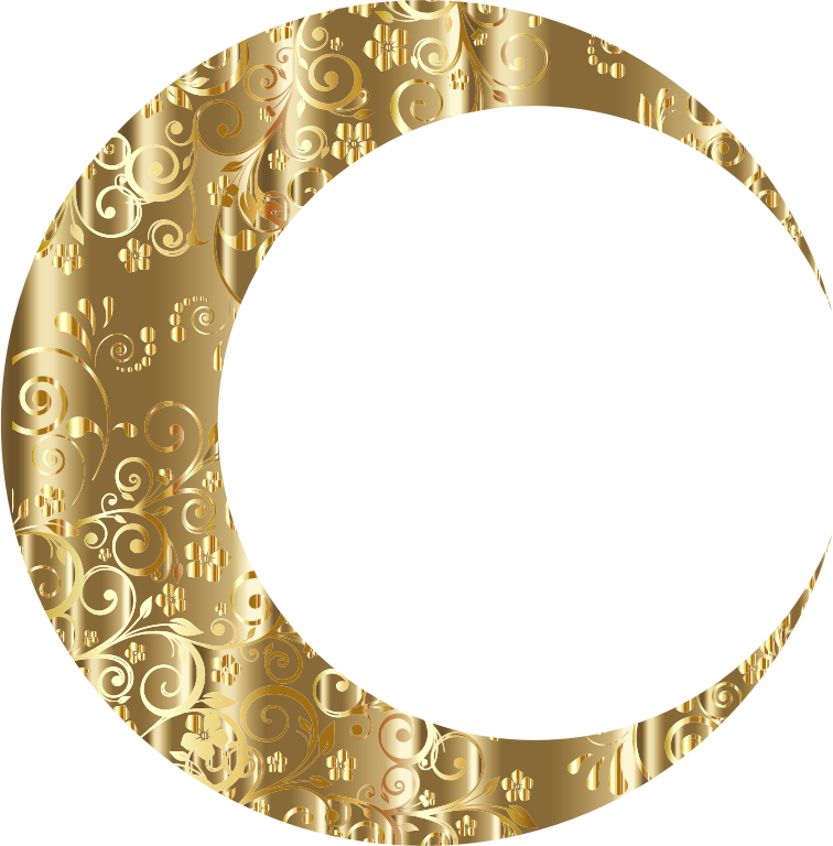 Gold Floral Crescent Moon Mark II