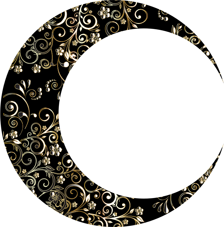 Gold Floral Crescent Moon Mark II 12