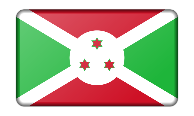 Flag of Burundi (bevelled)