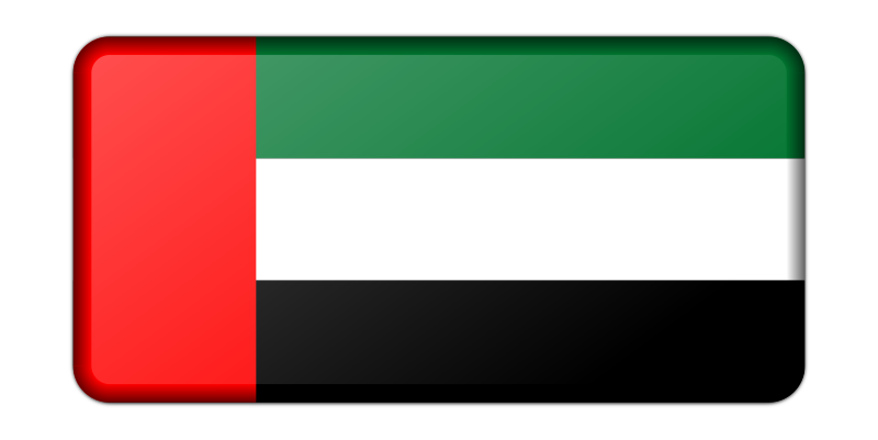 Flag of United Arab Emirates (bevelled)