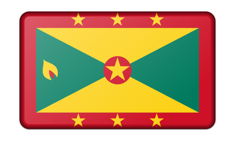 Flag of Grenada (bevelled)