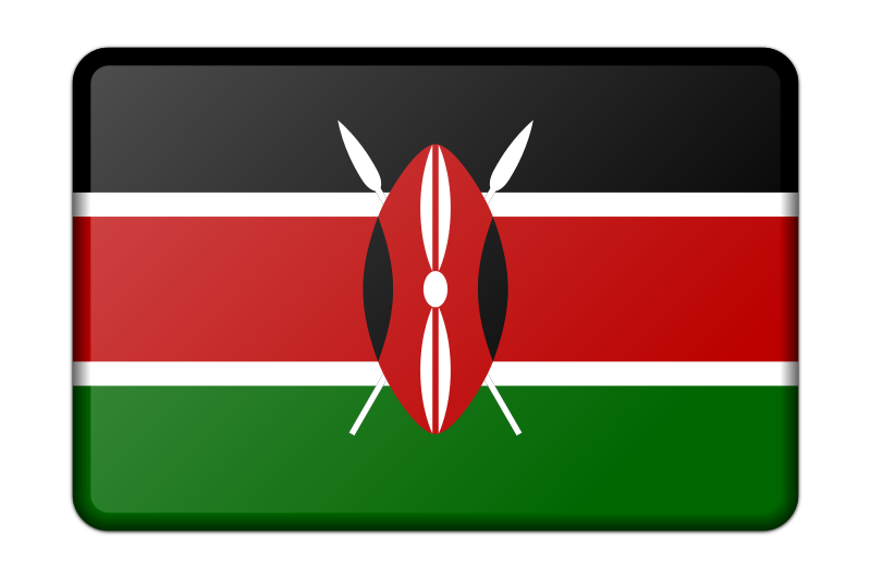 Flag of Kenya (bevelled)