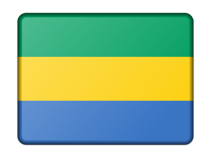 Flag of Gabon (bevelled)